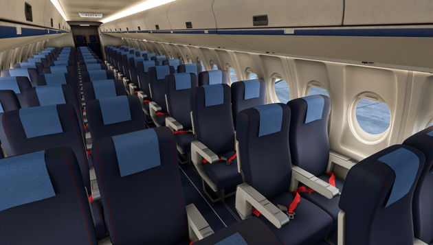 Cabine do Fokker 100 - texturas únicas por livery