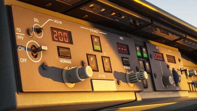 Detalhes do cockpit